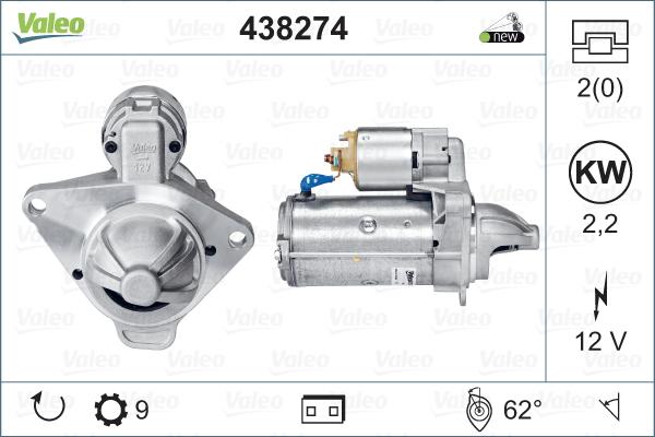 Valeo 438274 - Стартер www.autospares.lv