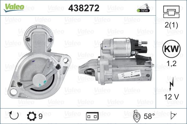 Valeo 438272 - Starteris autospares.lv