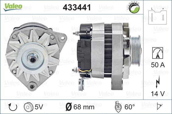 Valeo 433441 - Ģenerators www.autospares.lv