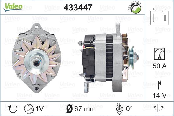 Valeo 433447 - Генератор www.autospares.lv