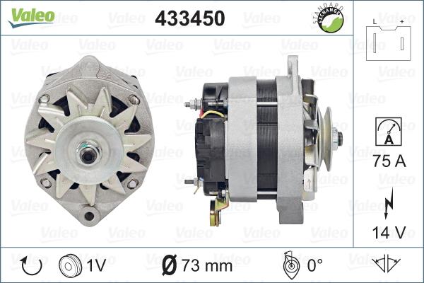 Valeo 433450 - Ģenerators autospares.lv