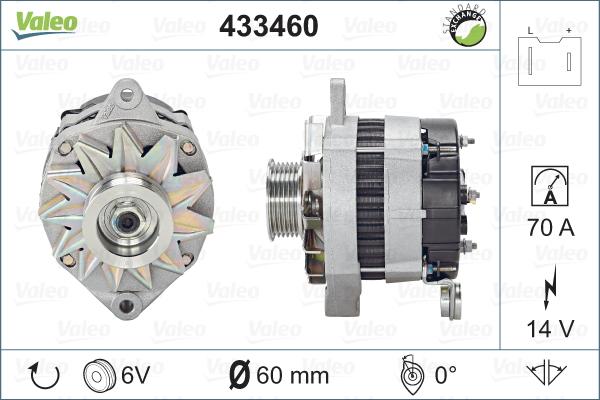 Valeo 433460 - Генератор www.autospares.lv