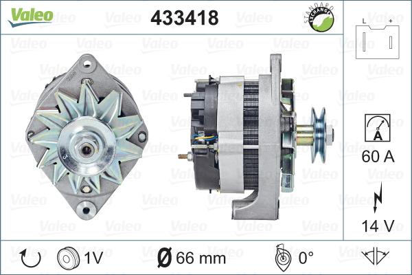 Valeo 433418 - Ģenerators autospares.lv