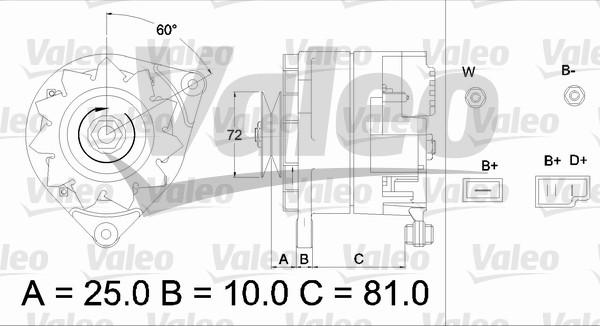 Valeo 433486 - Генератор www.autospares.lv