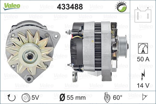 Valeo 433488 - Ģenerators www.autospares.lv