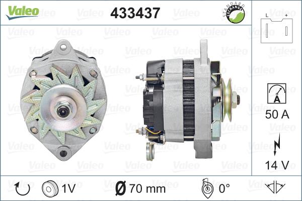 Valeo 433437 - Ģenerators autospares.lv