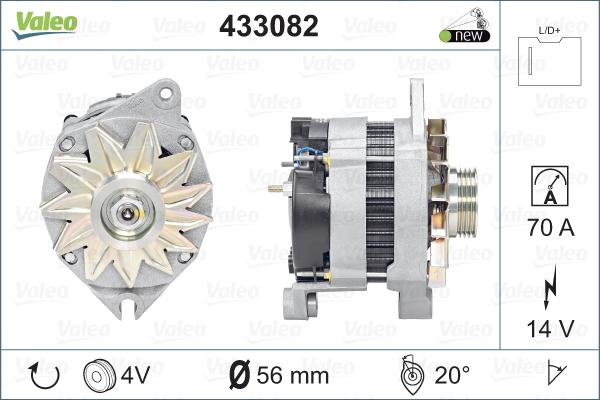 Valeo 433082 - Ģenerators autospares.lv