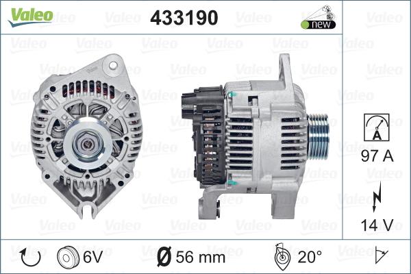 Valeo 433190 - Alternator www.autospares.lv