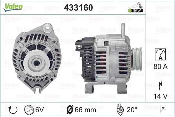 Valeo 433160 - Ģenerators www.autospares.lv