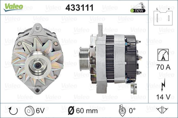 Valeo 433111 - Ģenerators www.autospares.lv