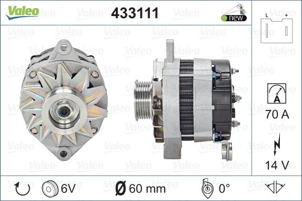 Valeo 433111 - Alternator www.autospares.lv