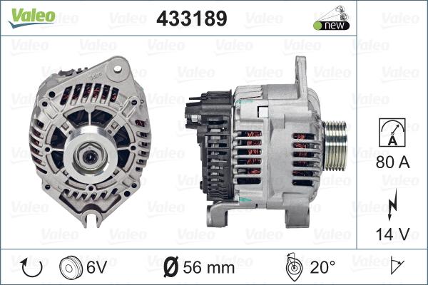 Valeo 433189 - Генератор www.autospares.lv