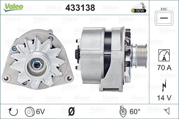 Valeo 433138 - Ģenerators autospares.lv