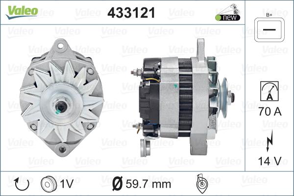 Valeo 433121 - Ģenerators autospares.lv