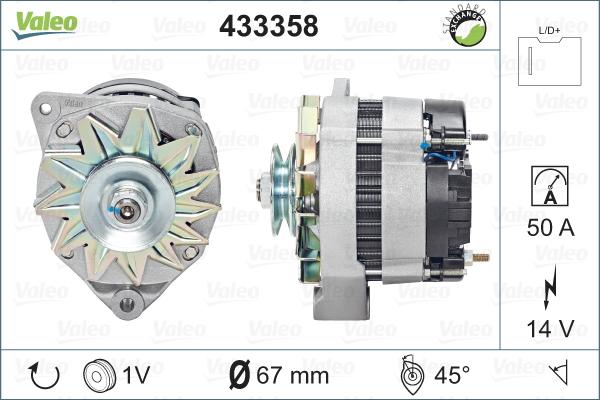 Valeo 433358 - Alternator www.autospares.lv