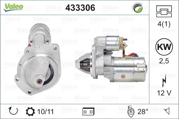 Valeo 433306 - Starteris www.autospares.lv