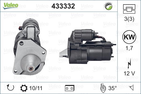 Valeo 433332 - Starteris www.autospares.lv