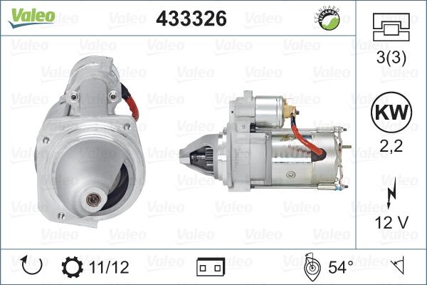 Valeo 433326 - Starteris autospares.lv