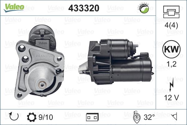 Valeo 433320 - Starteris autospares.lv