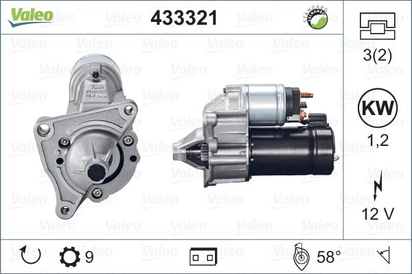 Valeo 433321 - Starteris autospares.lv