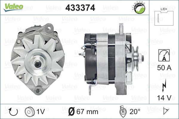 Valeo 433374 - Alternator www.autospares.lv