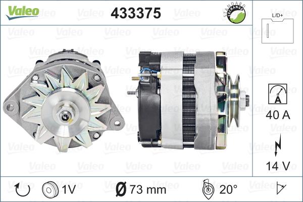 Valeo 433375 - Ģenerators autospares.lv