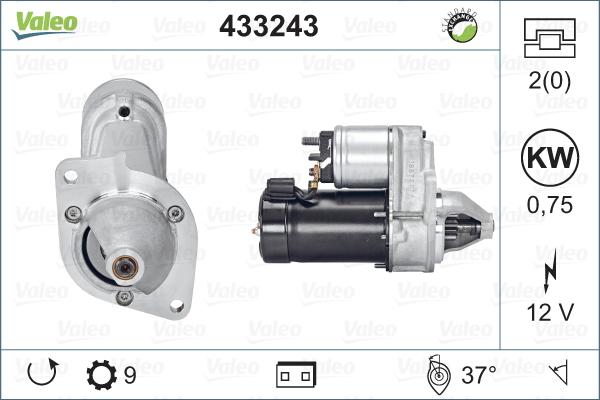 Valeo 433243 - Стартер www.autospares.lv