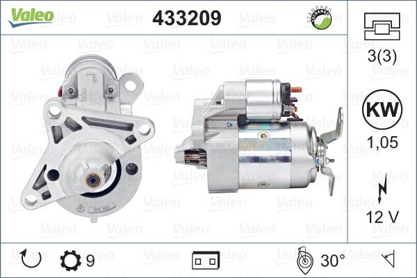 Valeo 433209 - Starteris autospares.lv