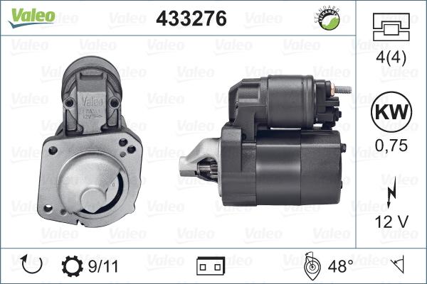 Valeo 433276 - Стартер www.autospares.lv