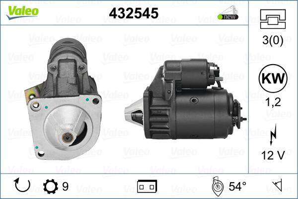 Valeo 432545 - Стартер www.autospares.lv