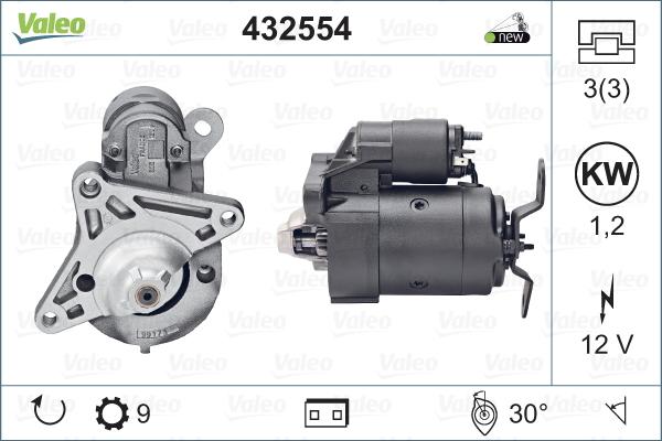 Valeo 432554 - Стартер www.autospares.lv