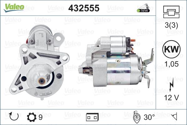 Valeo 432555 - Starteris autospares.lv