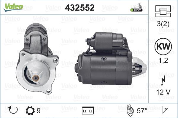 Valeo 432552 - Starteris autospares.lv