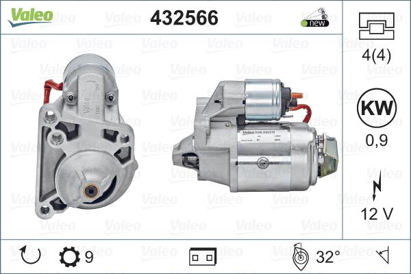 Valeo 432566 - Стартер www.autospares.lv