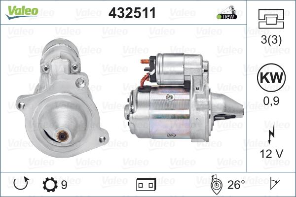 Valeo 432511 - Starteris autospares.lv