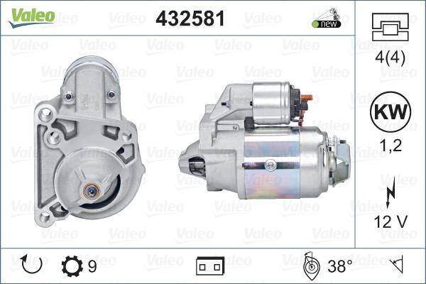 Valeo 432581 - Стартер www.autospares.lv