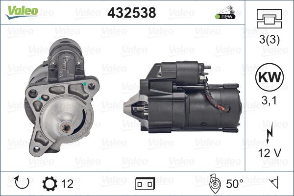 Valeo 432538 - Starteris autospares.lv