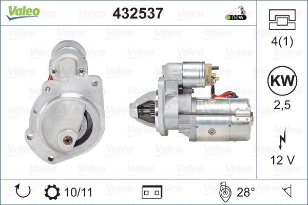 Valeo 432537 - Starteris www.autospares.lv