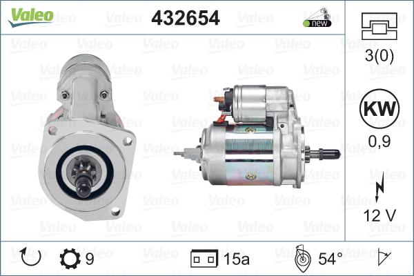 Valeo 432654 - Starteris autospares.lv