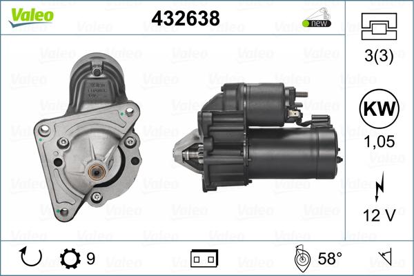 Valeo 432638 - Стартер www.autospares.lv