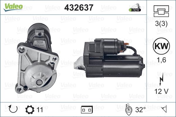 Valeo 432637 - Starteris autospares.lv