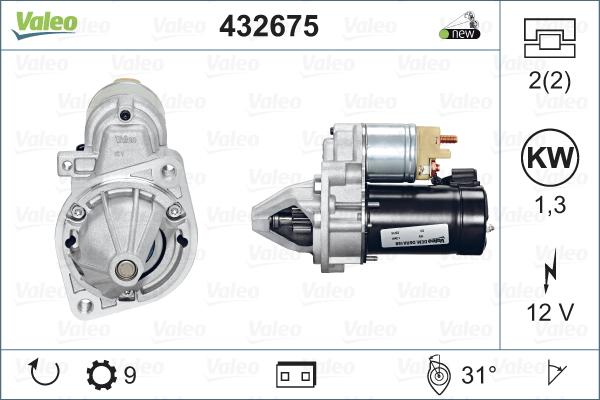 Valeo 432675 - Стартер www.autospares.lv