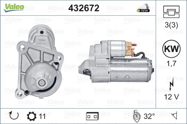 Valeo 432672 - Starteris autospares.lv