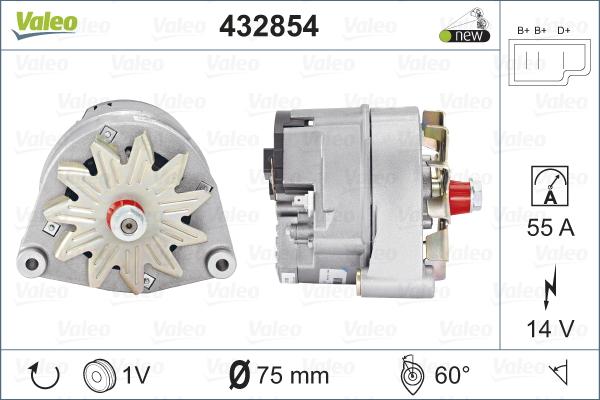 Valeo 432854 - Ģenerators www.autospares.lv