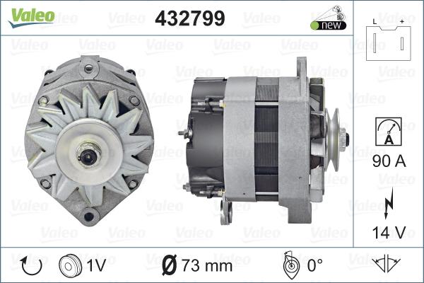 Valeo 432799 - Генератор www.autospares.lv