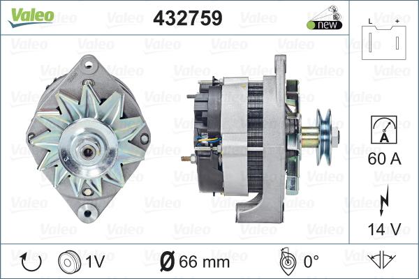 Valeo 432759 - Ģenerators autospares.lv