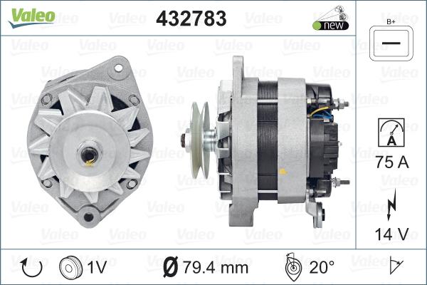 Valeo 432783 - Ģenerators autospares.lv