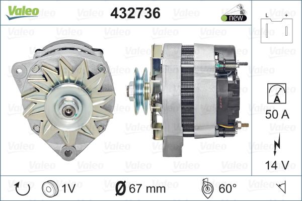 Valeo 432736 - Ģenerators autospares.lv