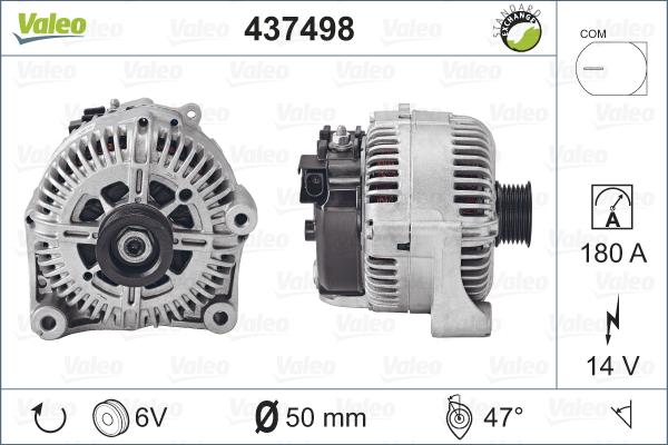 Valeo 437498 - Ģenerators autospares.lv