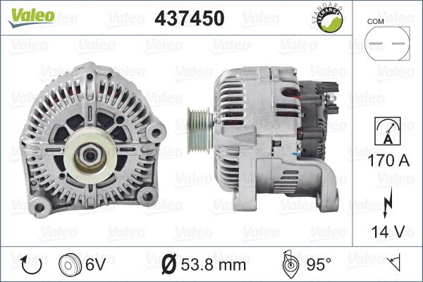 Valeo 437450 - Ģenerators autospares.lv